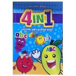 4 in 1 writing and coloring book